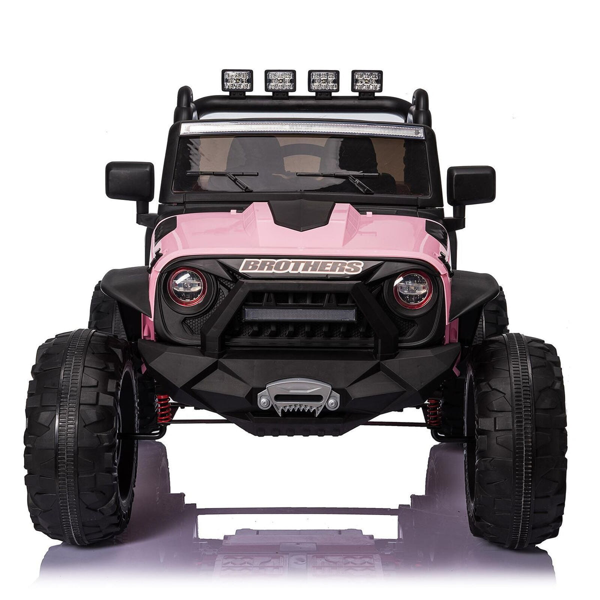2-Seater 24V Electric Ride-On Truck with MP3 Player and LED Lights for Kids, Remote Control Included