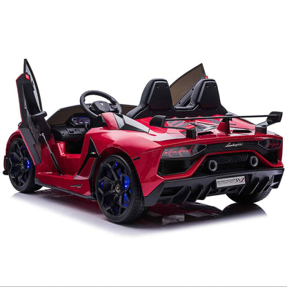 24V 2 SEATS AUTHENTIC LAMBORGHINI AVENTADOR SVJ KIDS RIDE-ON SPORTS VEHICLE WITH LIGHTS AND REMOTE CONTROL