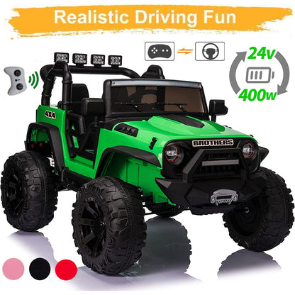 24V Jeep Music Fashion Ride-On Car with Remote Control for Electric Kids