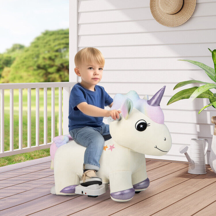 Magical 6V Electric Unicorn Car for 1-3 Year Old Girls with Music