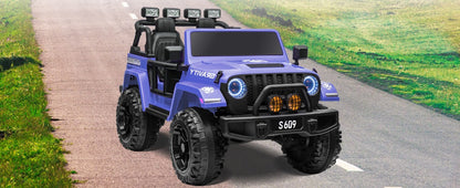 Kids Electric 12V Ride-On Jeep Truck with Remote Control and Powerful Battery