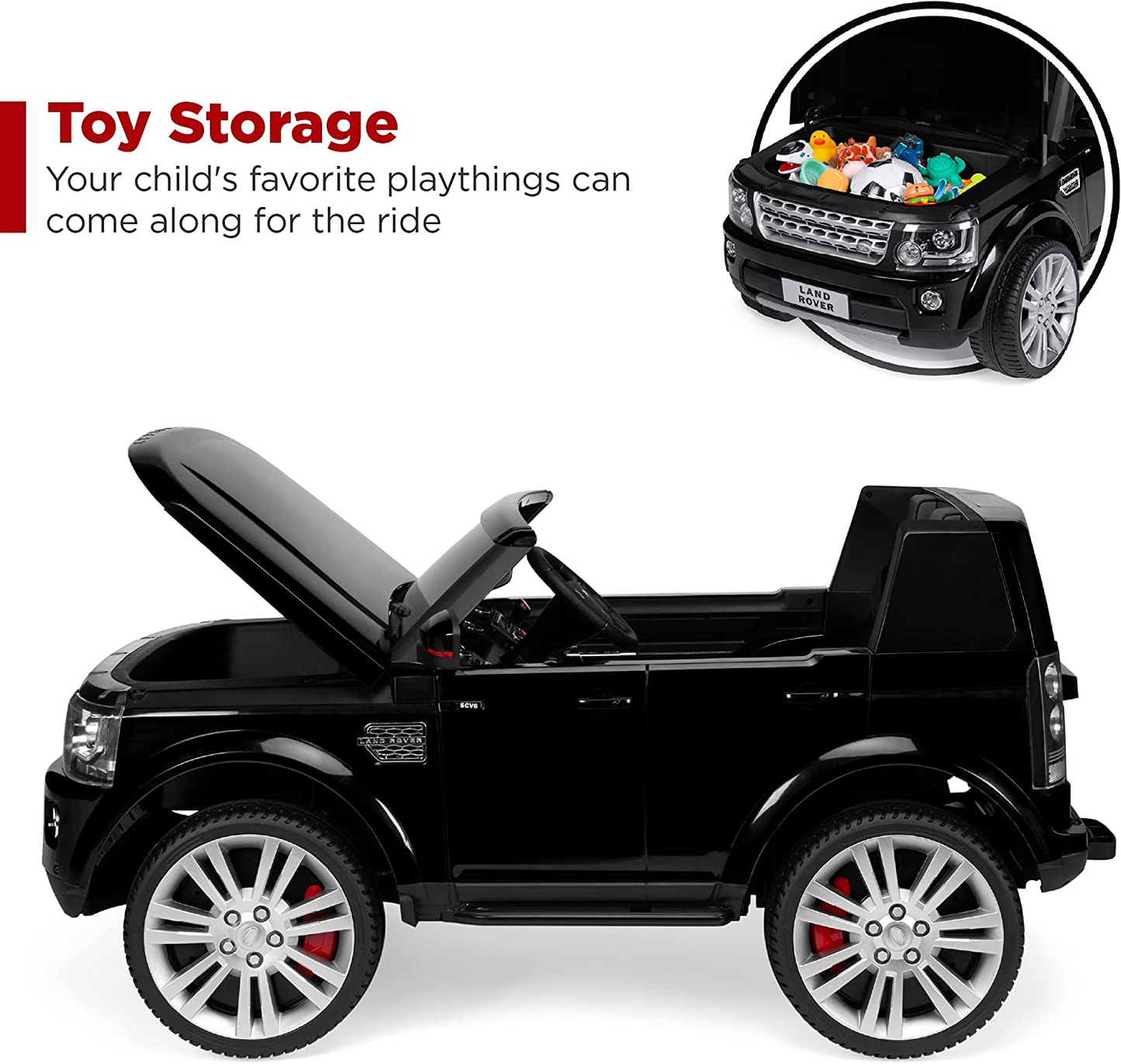 12V 3.7 MPH Two-Seater Licensed Land Rover Ride-on Car Vehicle with Parent Remote Controller