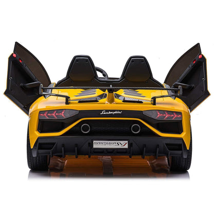 24V 2 SEATS AUTHENTIC LAMBORGHINI AVENTADOR SVJ CHILDREN'S RIDE-ON SPORTS VEHICLE, ILLUMINATION + REMOTE CONTROL