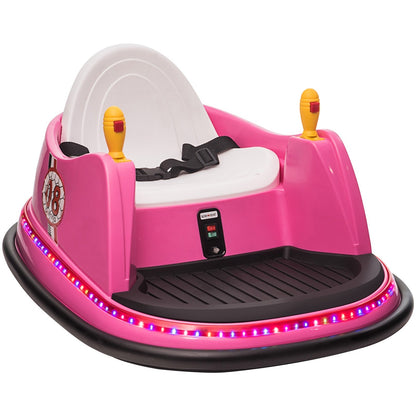6V Electric Ride-On Bumper Car for Toddlers with Remote Control and 360° Spin