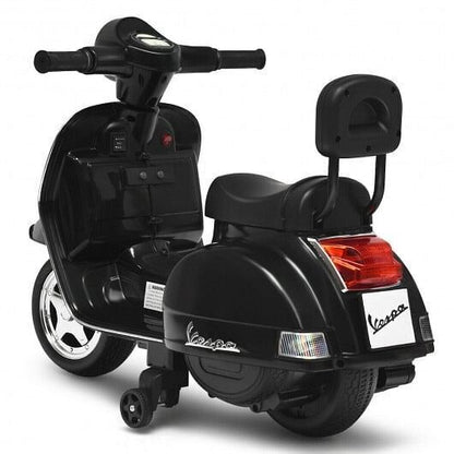 6V Kids Black Vespa Scooter Motorcycle for Toddlers