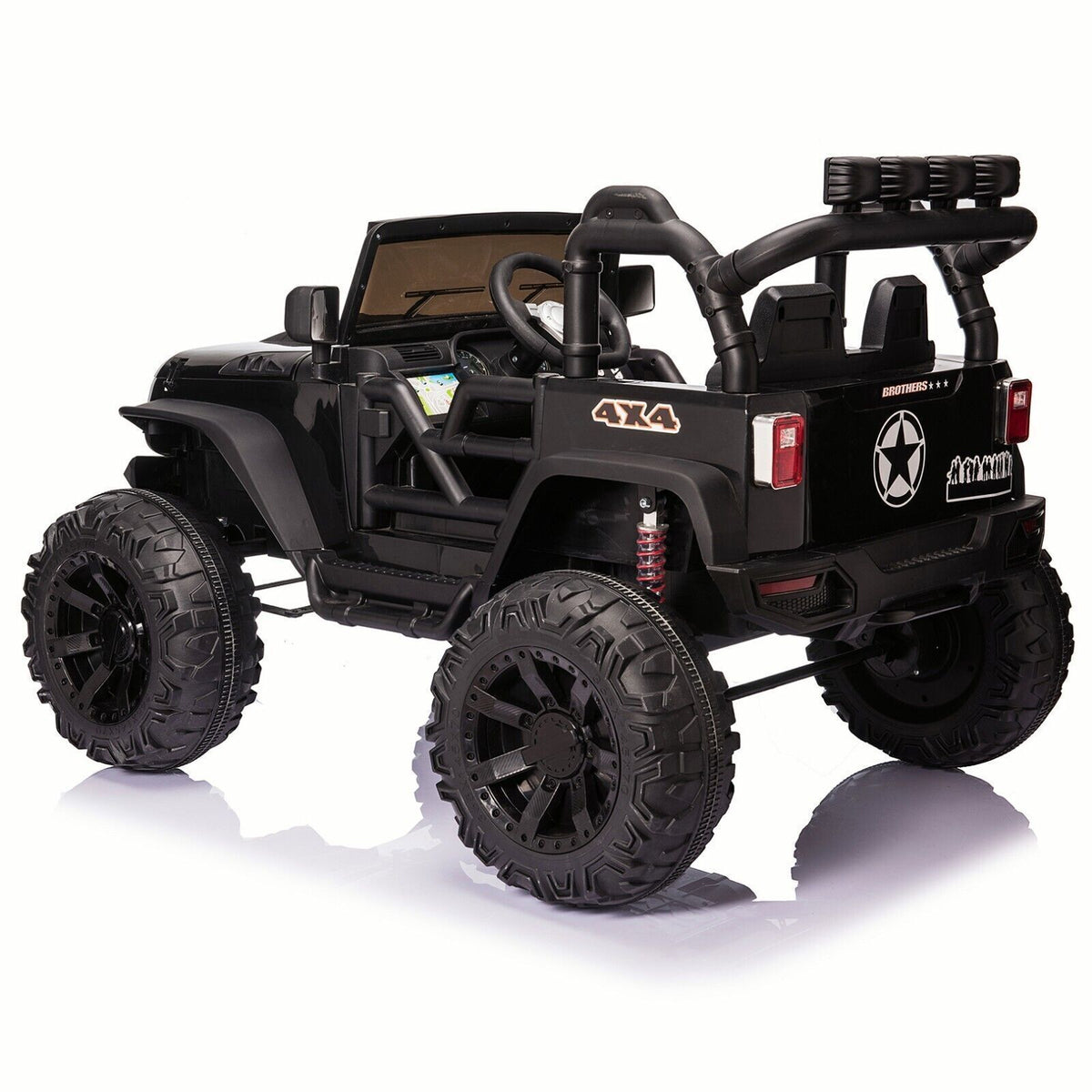 2 Seater 24V Kids Ride On Truck with Remote Control, LED Lights, and 3 Speeds - 2x200W Power