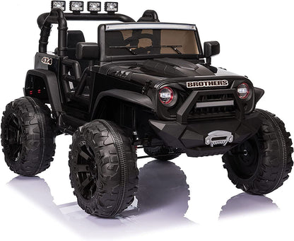 2 Seater Electric Kids Ride On Truck Car with Parent Remote Control and LED Lights - 24V 2x200W