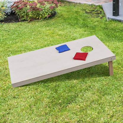 Portable 4x2 Wooden Cornhole Board Set for Outdoor Yard Games with 2 Boards
