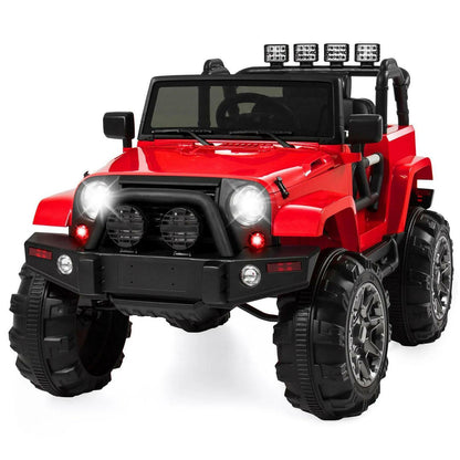 Children's Ride-On Toy Truck Vehicle Battery Operated 12V Remote Controlled for 3-8 Year Olds - Red Color