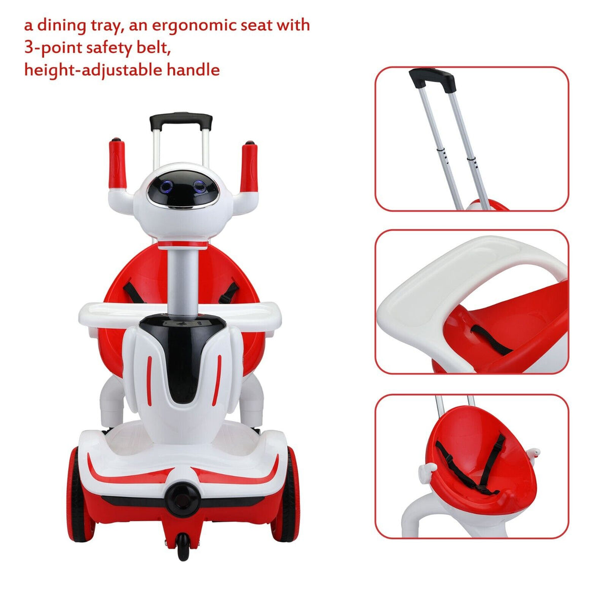 TOBBI 3-in-1 Robot Buggy Electric Car: The Perfect Gift for Toddlers with Remote Control