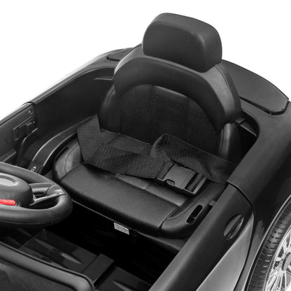 Electric Ride-On Car for Kids with Remote Control and LED Lights - Black