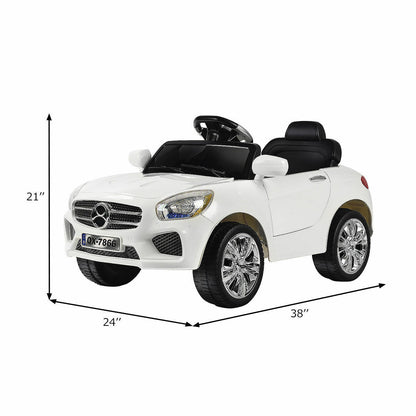6V Kids Ride On Car with RC Remote Control, Battery Powered and LED Lights - Perfect Gift for Outdoor Fun