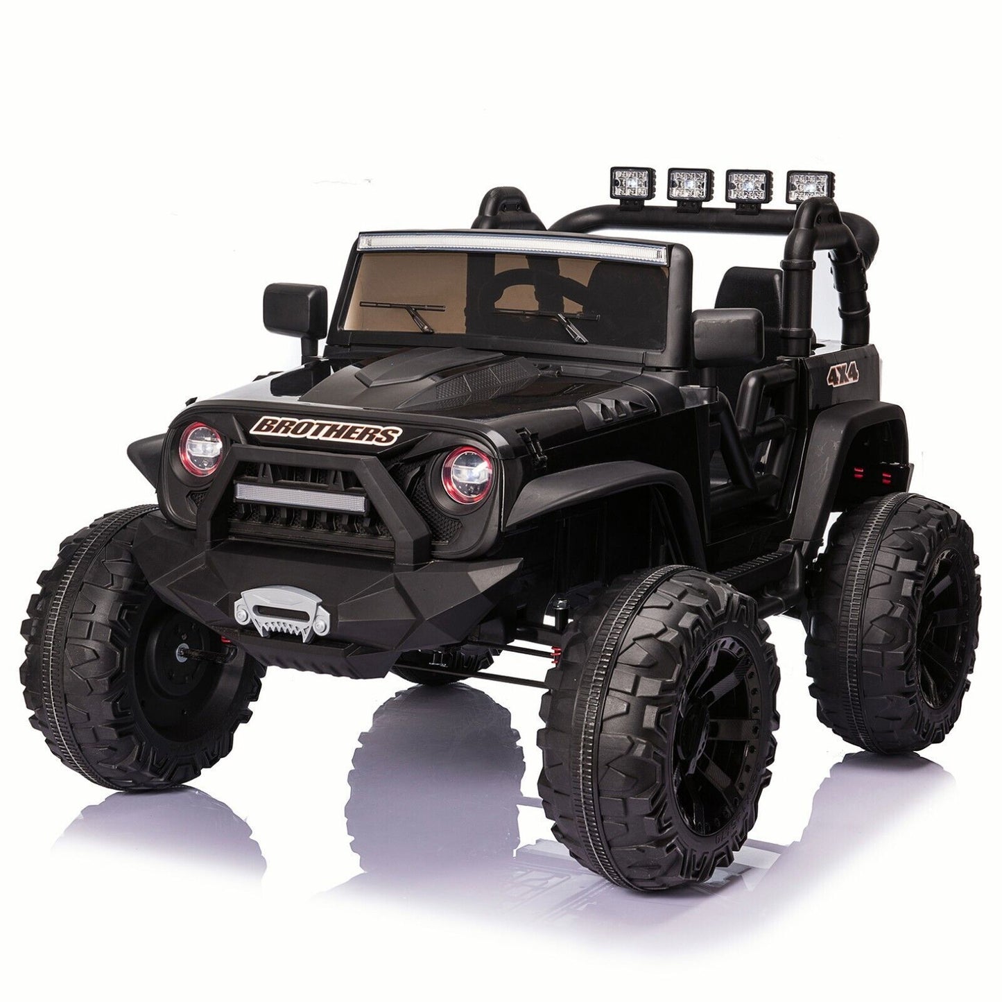 24V Battery-Powered Kids Ride On Truck with Trailer and RC Control - 3 Speeds, Camo Design