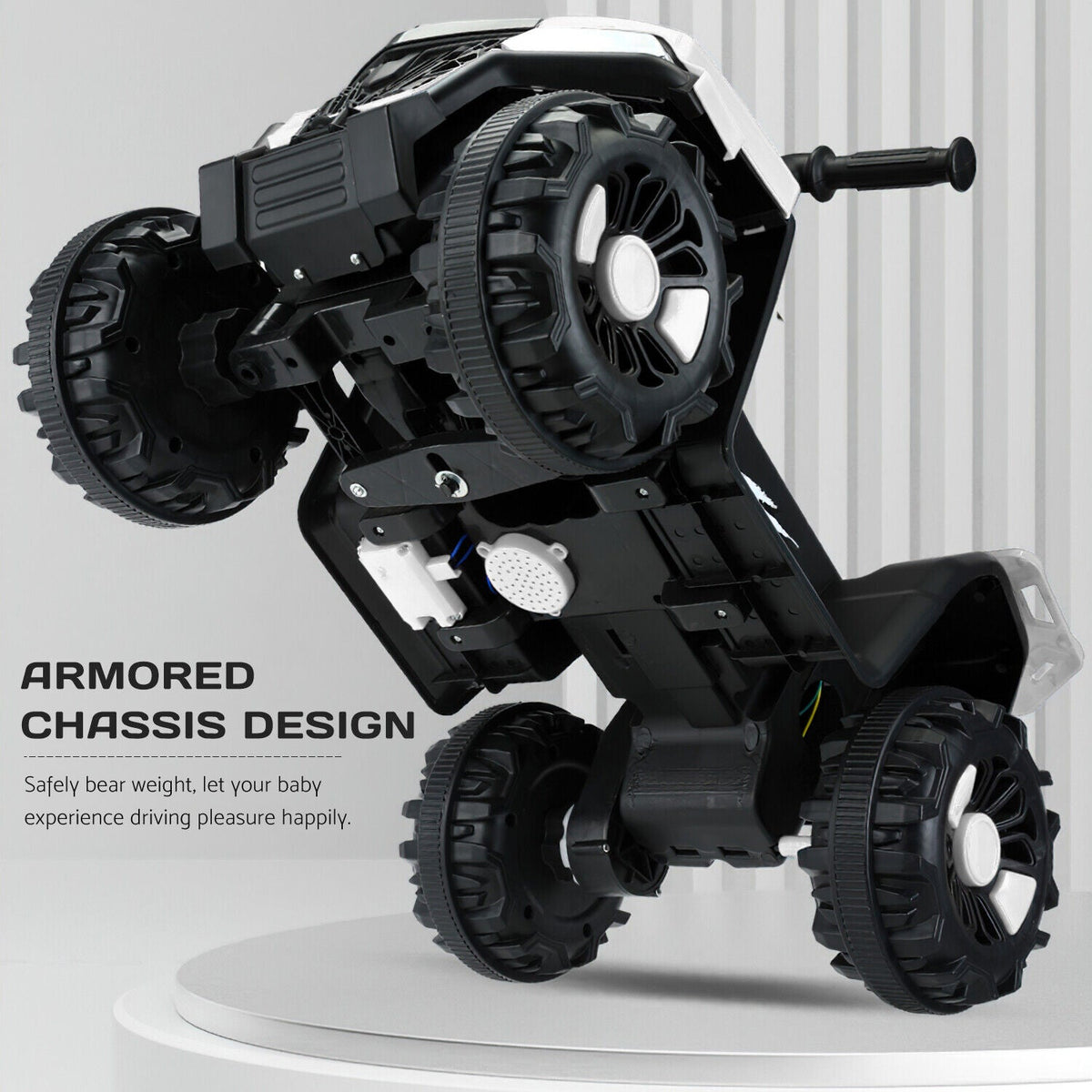Electric ATV Ride-On Car with MP3 Player and LED Lights - 6V Battery Powered, 4-Wheeled Beach Cruiser