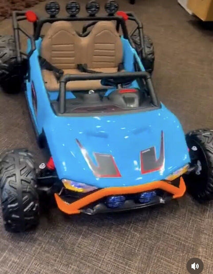 XL 24V Monster Truck Jeep - 2 Seater Ride-on with Rubber Tires and 4x4 Capability