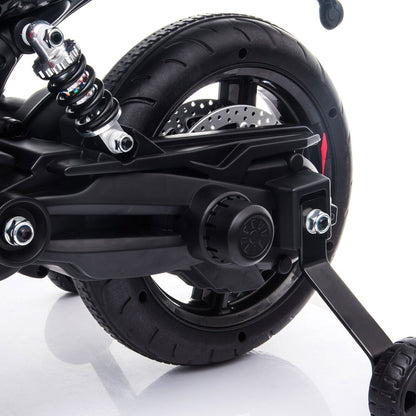 TOBBI 12V Aprilia Licensed Electric Ride-On Motorcycle for Kids with Training Wheels