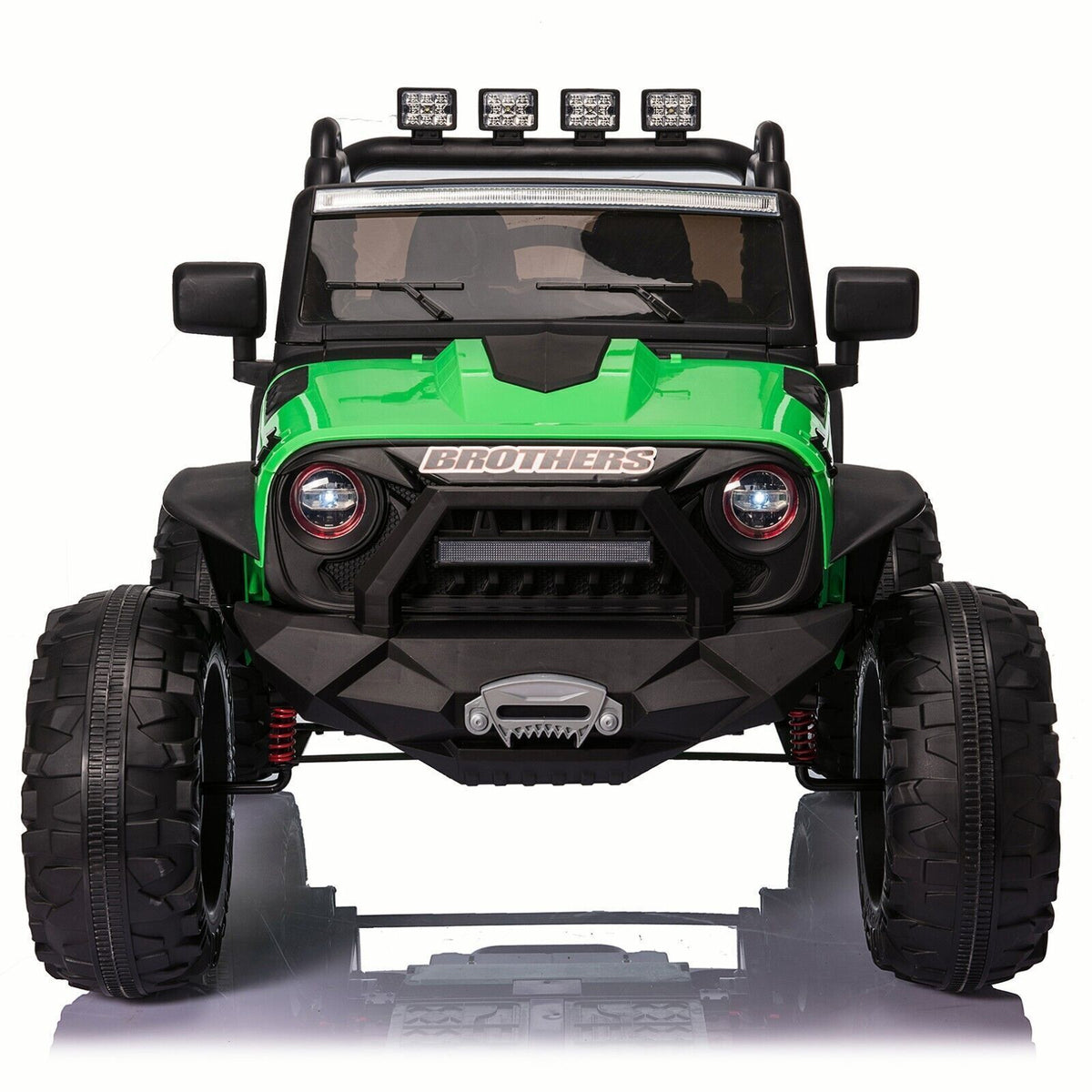 2 Seater 24V Kids Ride On Truck with Remote Control, LED Lights, and 3 Speeds - 2x200W Power