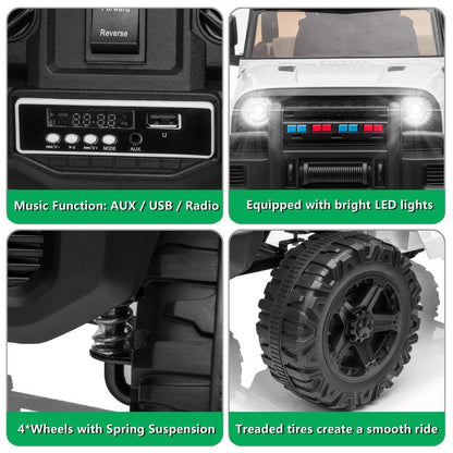 3-Speed Remote Control Ride-On Car Truck with Light and Music for Kids - Perfect Gift for Boys and Girls