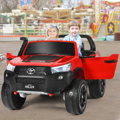 2x12V Authorized Toyota Hilux Ride-On Truck Vehicle 2-Seat 4x4 w/ Remote Control Crimson