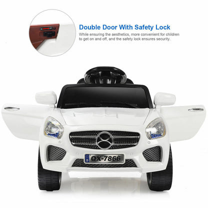 6V Kids Ride On Car with RC Remote Control, Battery Powered and LED Lights - Perfect Gift for Outdoor Fun