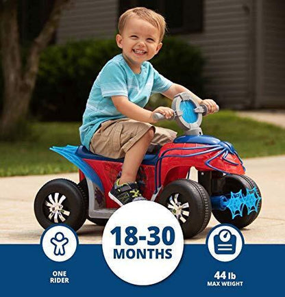 Marvel's Spider-Man Premium Toddler Quad Ride-On for Kids 18-30 Months by Kid Trax