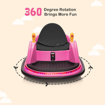 Stylish Pink 6V 7A.h Bumper Car for Endless Fun