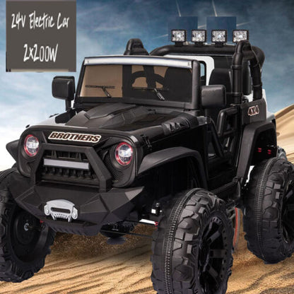 Premium 24V Electric Kids Ride-On Truck with MP3, LED Lights, and Remote Control - 3 Speeds, 2X200W Motors