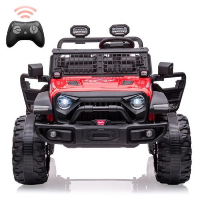 Large Seat 2-Seater Ride-On Truck for Kids with Remote Control - Red Color, 24V