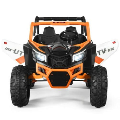 12 V Electric Children's Ride-On Vehicle 2-Passenger Sport Utility Vehicle Off-Road UTV with Remote Control - White