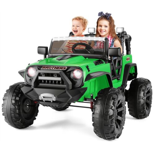 Electric 2-Seater Kids Jeep with LED Lights and 400W Motor - 24V Ride-On Truck Car