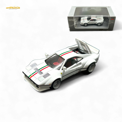 Hone Model 64 288GTO Wide-Body Latte Art White 1:64