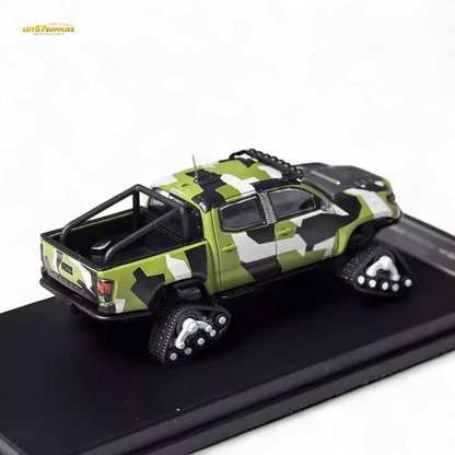 GCD Toyota Tacoma Snow Version Green Camo 1:64