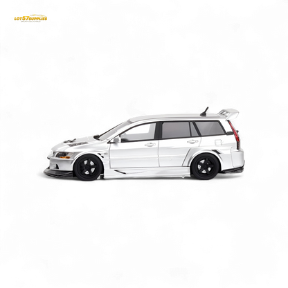 404ERROR Mitsubishi Lancer EVO 9 Wagon Glossy Silver 1:64