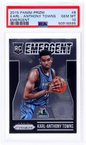 Graded 2015-16 Panini Prizm Karl-Anthony Towns #8 Emergent Rookie RC Basketball Card PSA 10 Gem Mint
