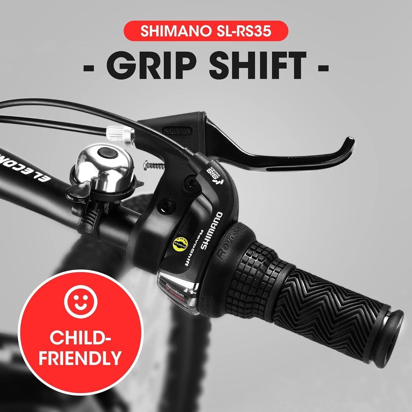 20-Inch 7-Speed Kids’ Mountain Bike for Boys and Girls Ages 7-12