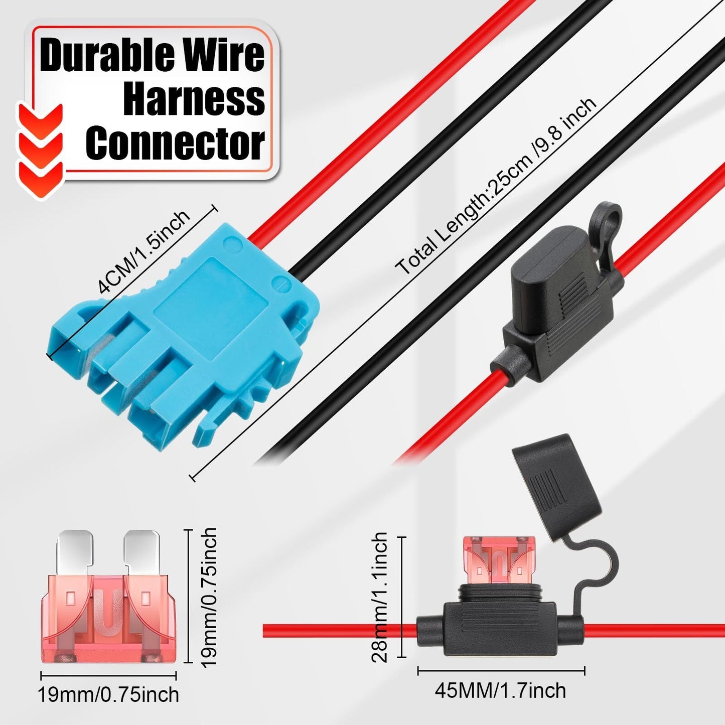 2 Pack 12 AWG Wire Harness Connector Replacement Compatible with Peg System