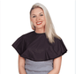 Scalpmaster Vinyl Comb-Out Cape 26" x 26" Tie String Black