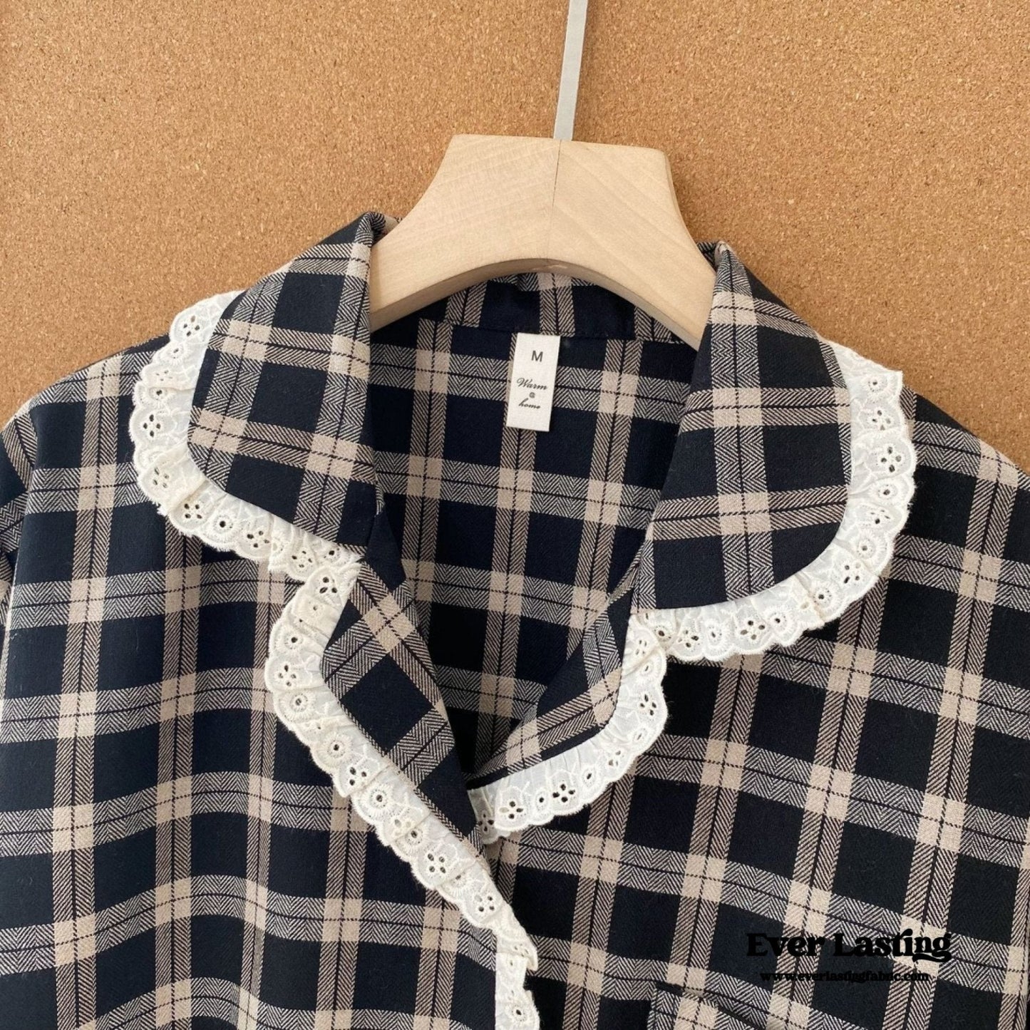 Scarlett Classic Plaid Black Pajama Set