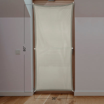 (36" x 80") Gray Door Holographic Rear Projection Screen with Mounting Hardware for Projecting Halloween Videos