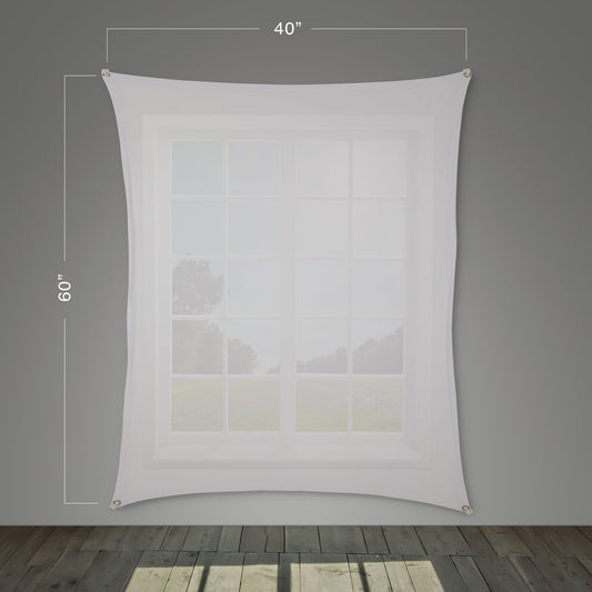 (40" x 60") White Holographic Rear Projection Screen with Mounting Hardware for Projecting Halloween Videos