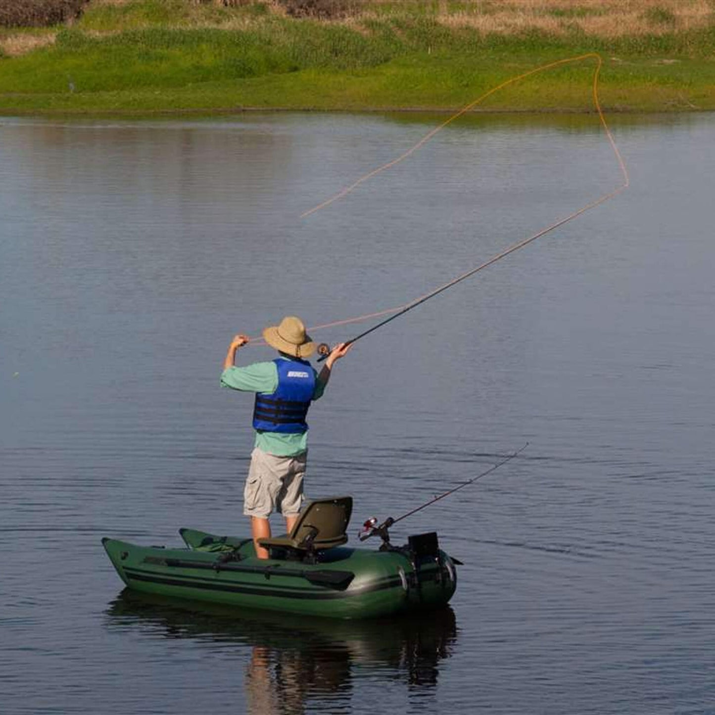 Sea Eagle 1-Person Frameless Pontoon Inflatable Fishing Boat, 9FT [285FPBK] (SAK93163)