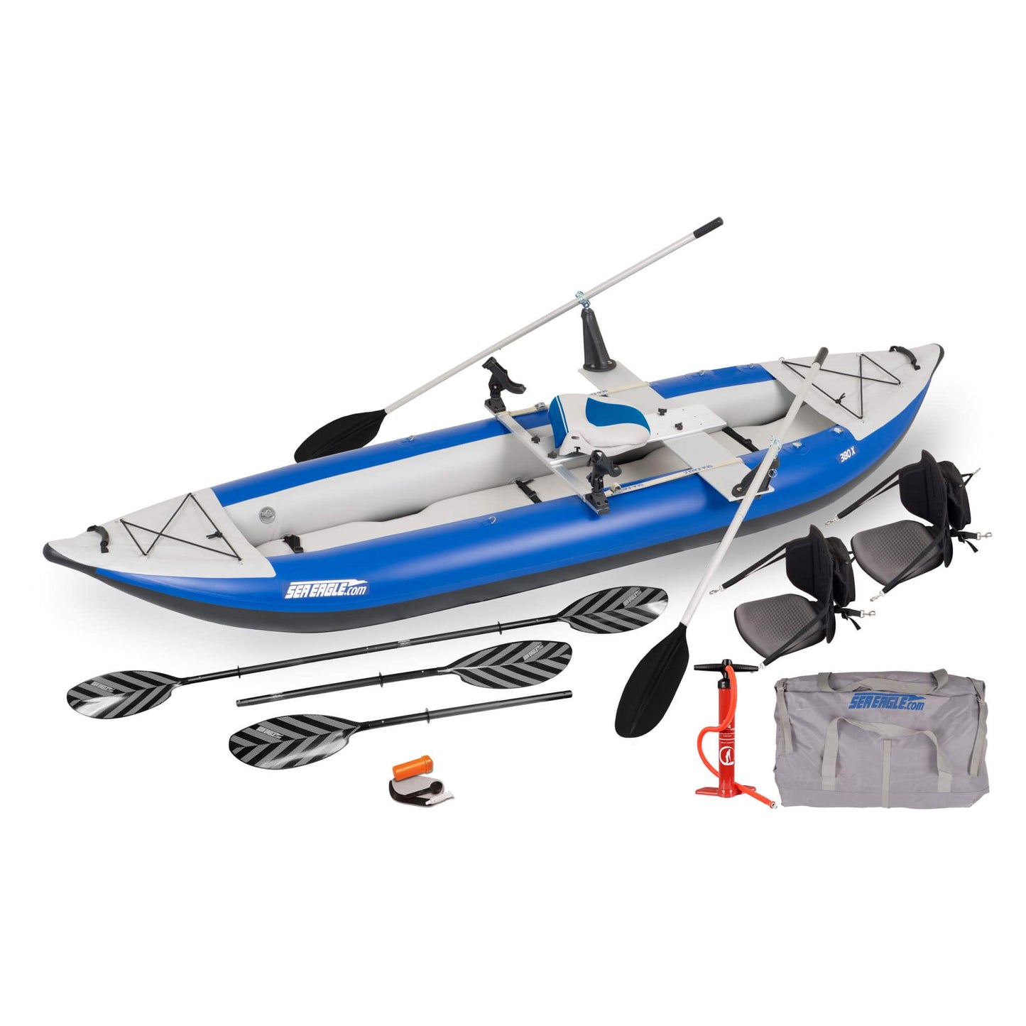 Sea Eagle 380X Explorer 3-Person Inflatable Kayak With Large Removable Rear Center Skeg [380XK] (SAK97562)