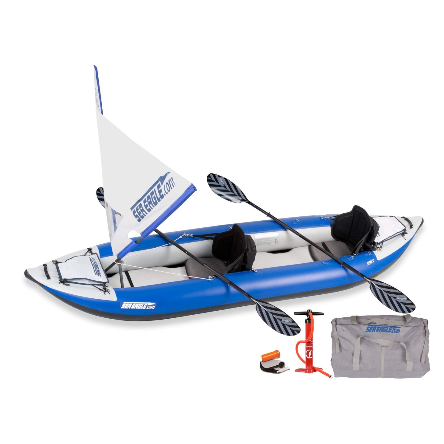 Sea Eagle 380X Explorer 3-Person Inflatable Kayak With Large Removable Rear Center Skeg [380XK] (SAK97562)