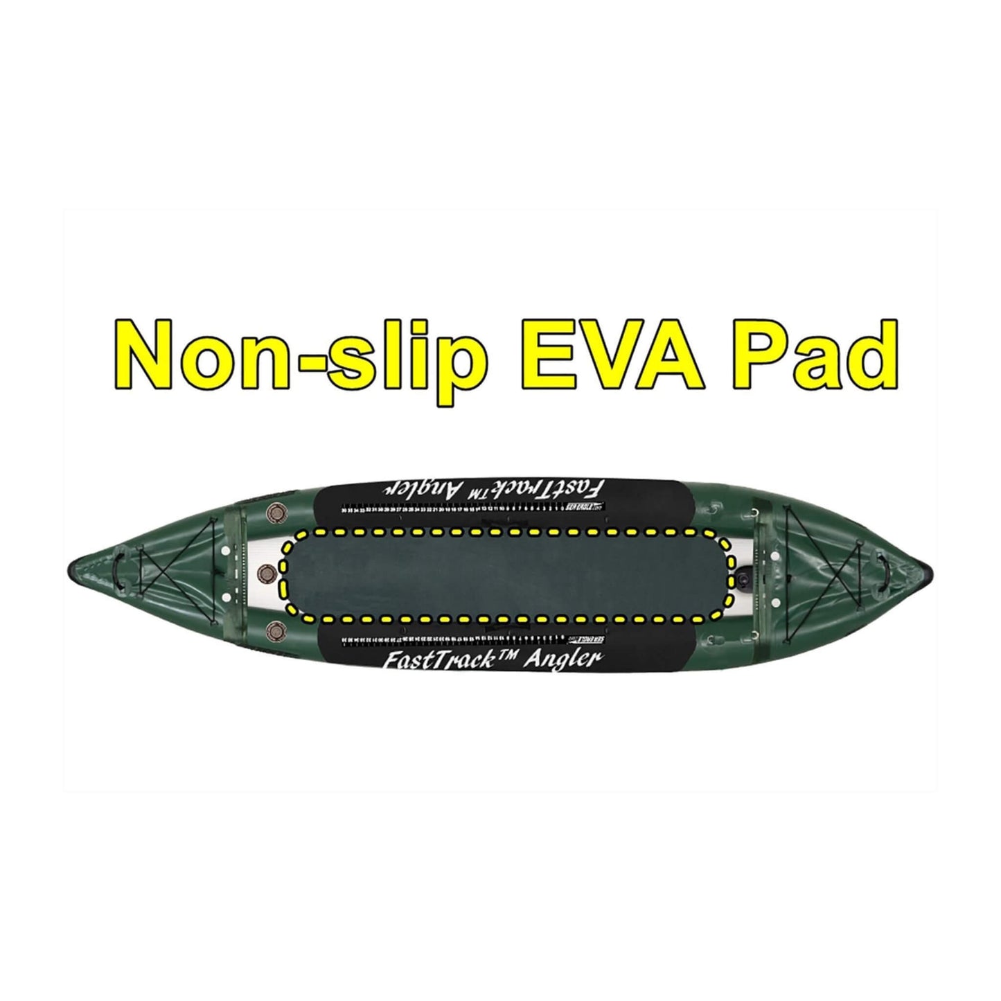 Sea Eagle 385FTA FastTrack 12FT 2- Persons Angler Inflatable Hunter Green Fishing Kayak [385FTAK] (SAK80139)
