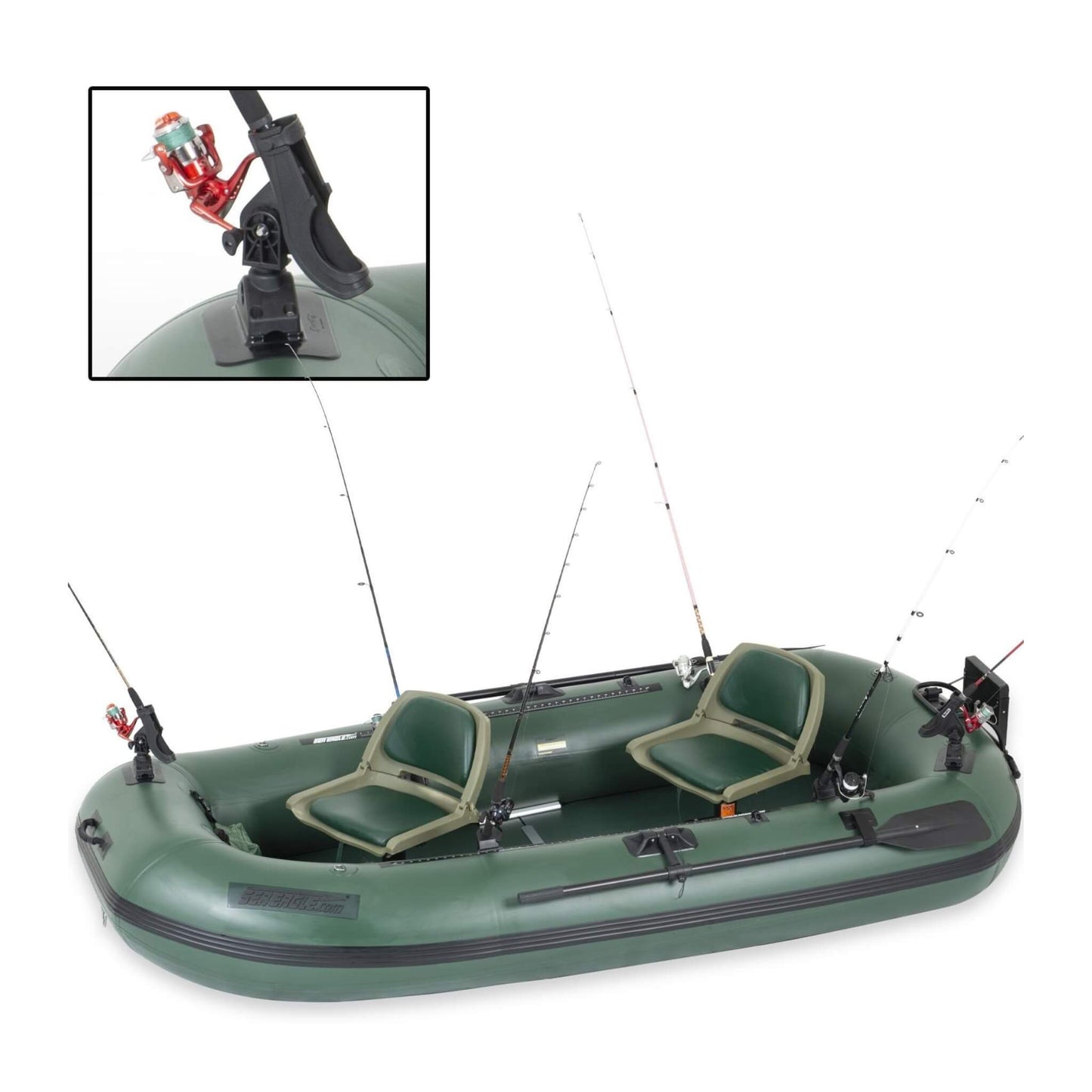 Sea Eagle STS10 Stealth Stalker Frameless Inflatable Fishing Boat, 10FT [STS10K] (SAK59314)