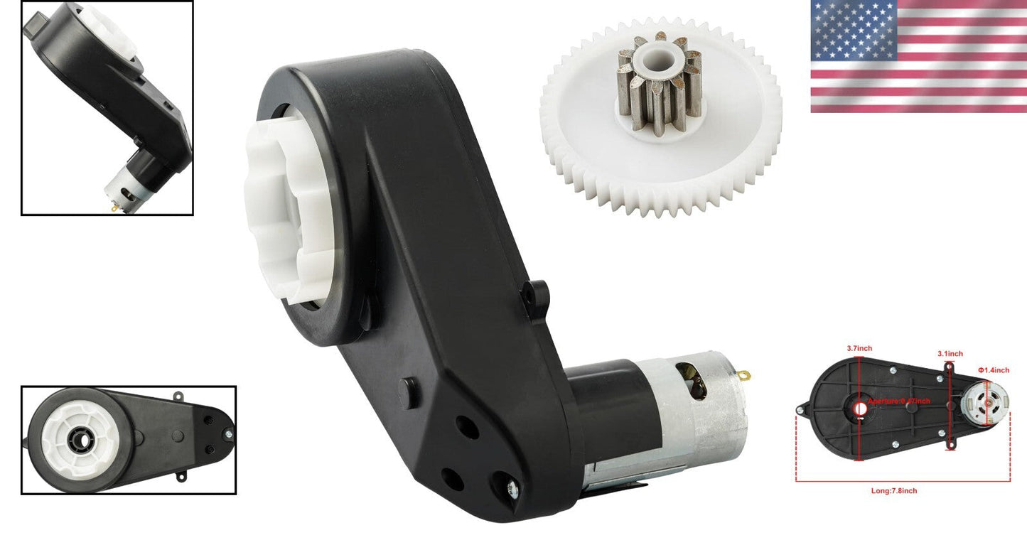 12V Seamless Gearbox Replacement for Electric Ride-On Cars 550 Motor 30000 RPM