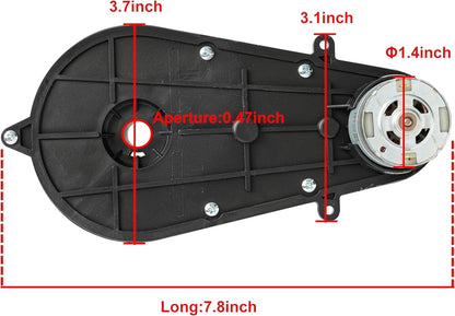 12V Seamless Gearbox Replacement for Electric Ride-On Cars 550 Motor 30000 RPM