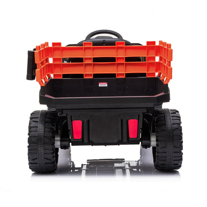 SEGMART 12V Ride-On Tractor Truck with RC Control and Trailer for Kids