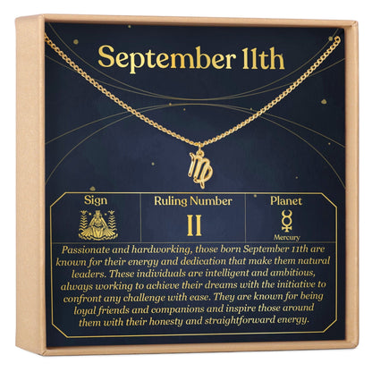September 11th Virgo Necklace
