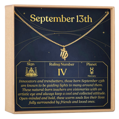 September 13th Virgo Necklace